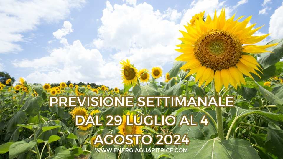 SETTIMANA DAL 29 LUGLIO AL 4 AGOSTO 202